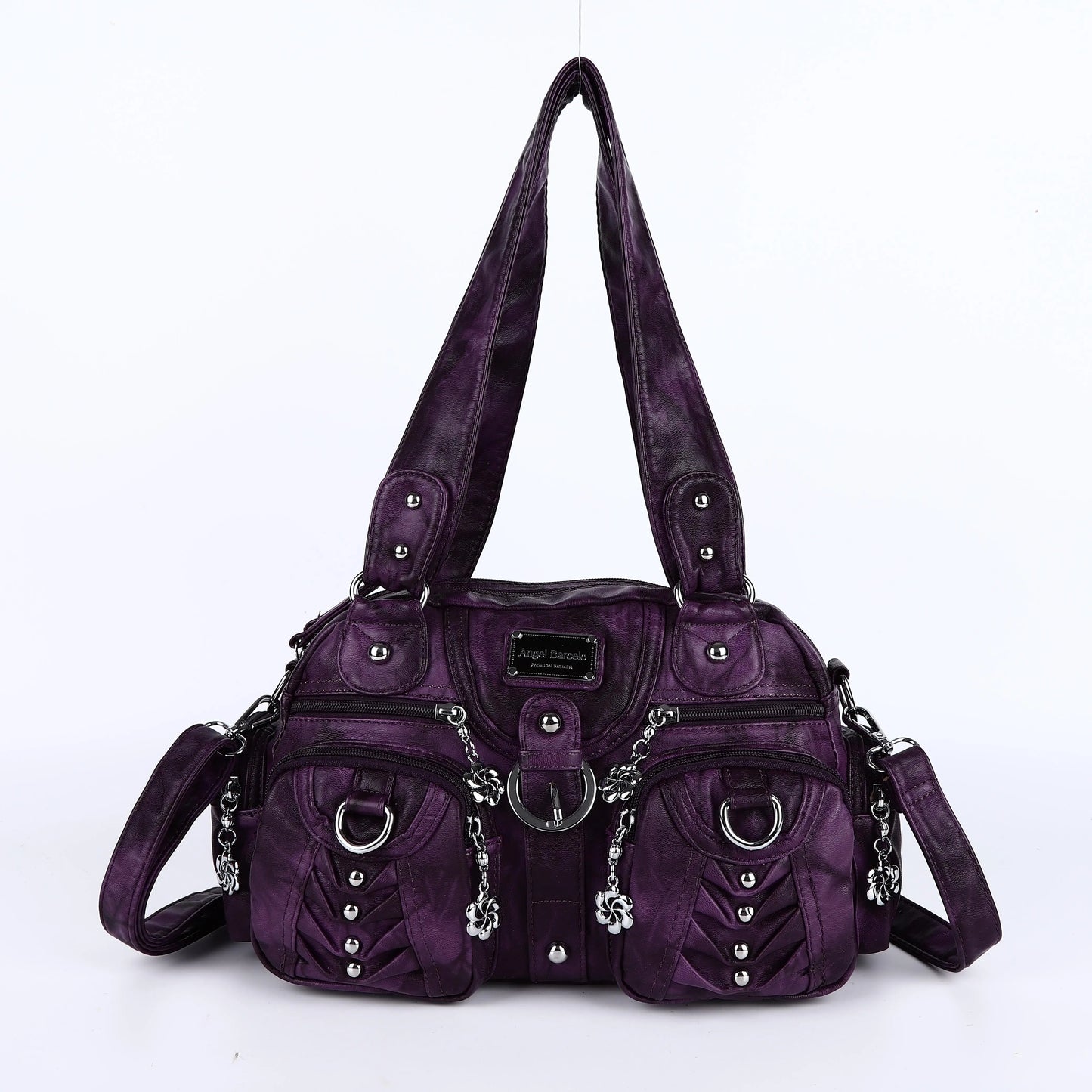 Damen-Satchel-Handtasche aus PU-Leder mit Reißverschluss und viel Stauraum für Alltag und Freizeit