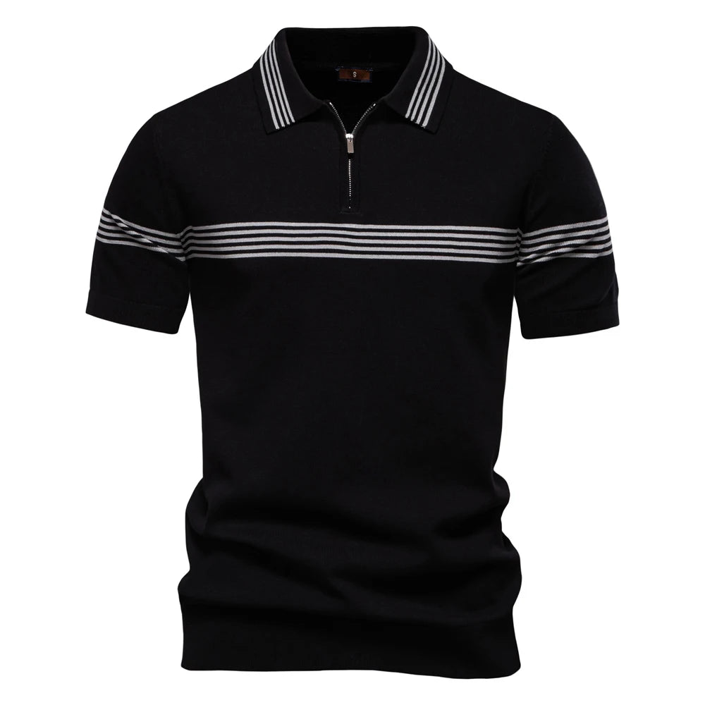 Premium Herren Poloshirt Atmungsaktiv Kurzarm Business Casual Sommer