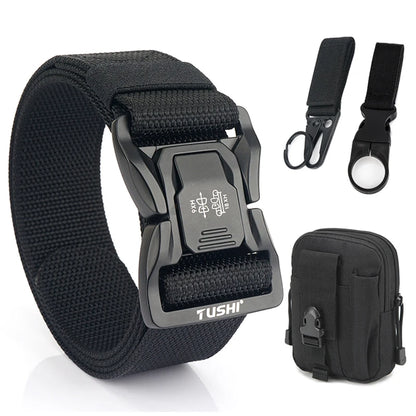 VATLTY New 4.3cm Tactical Outdoor Belt Tight Nylon Aluminum Buckle Quick Release Men's Military Belt Casual Wide Waistband Male