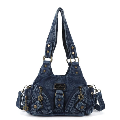 Damen-Hobo-Tasche aus Leder im Retro-Distressed Stil mit viel Stauraum und mehrfachen Innenfächern