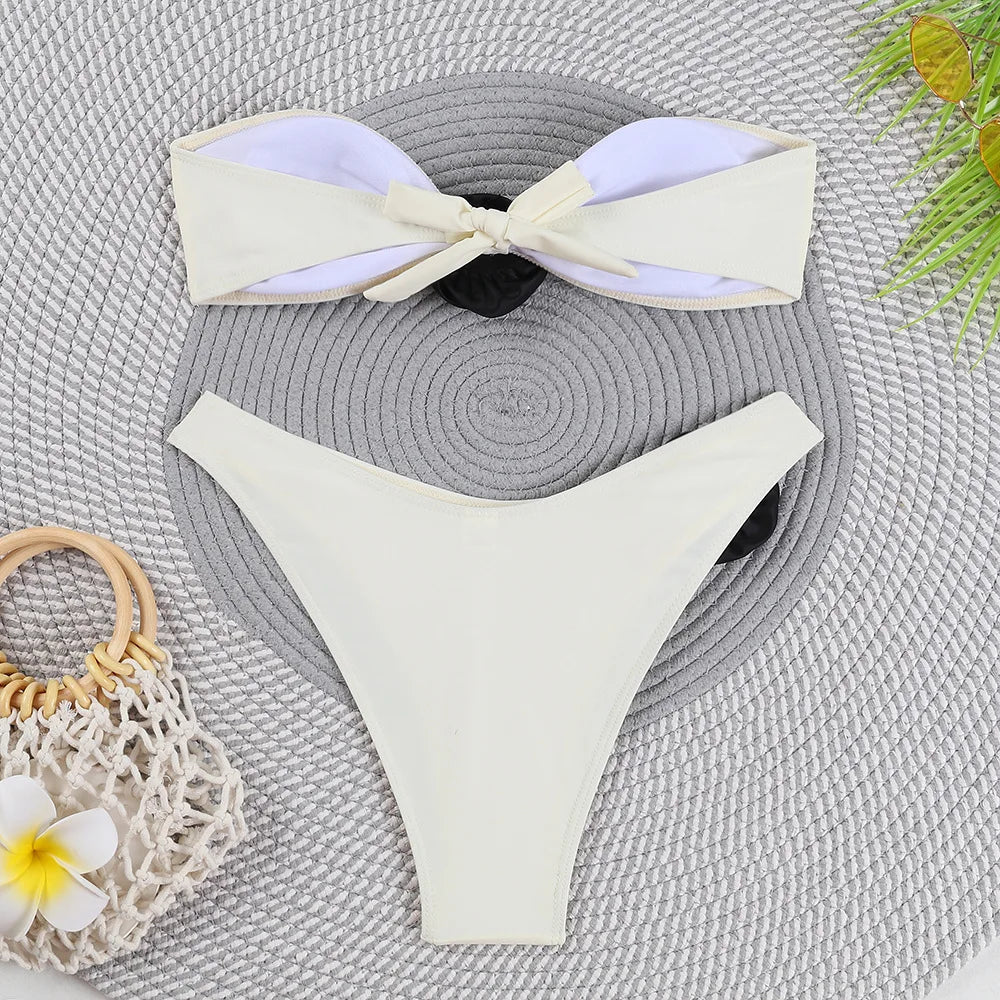 Dreiteiliges Damen-Bikini-Set im brasilianischen Stil – ideal für Strand und Pool