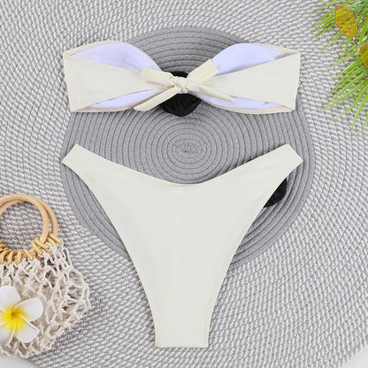 Dreiteiliges Damen-Bikini-Set im brasilianischen Stil – ideal für Strand und Pool