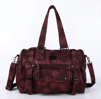 Damen-Schultertasche aus PU-Leder mit Top-Griff und extrem großem Fassungsvermögen für Alltag