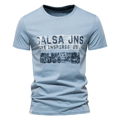 Herren T-Shirt aus 100 Prozent Baumwolle mit modischem Druck im Slim Fit