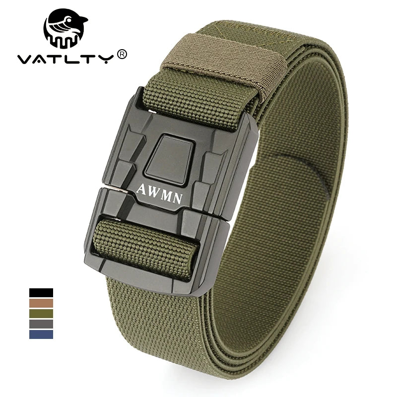 Herren-Gürtel Elastisch Mit Metall-Schnalle Und Schnellverschluss Aus Premium-Canvas-Stretch Für Outdoor Einsatz