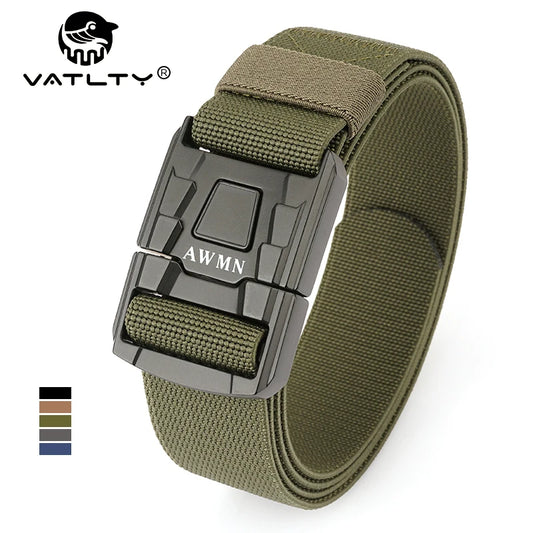 Herren-Gürtel Elastisch Mit Metall-Schnalle Und Schnellverschluss Aus Premium-Canvas-Stretch Für Outdoor Einsatz