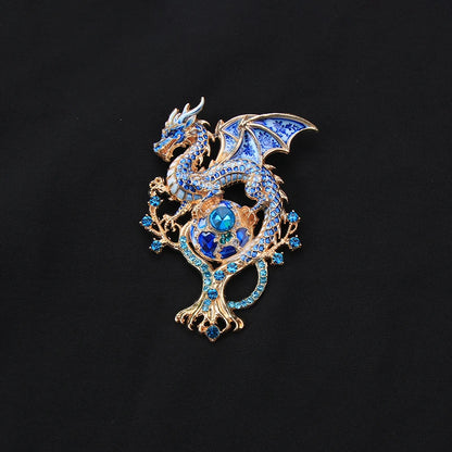 Brosche Emaille Porzellan Drache Schmetterling Frosch Krabbe Tier Reversnadel