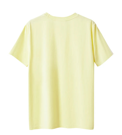 Damen T-Shirt im minimalistischen Stil mit modischer Stickerei und O-Ausschnitt