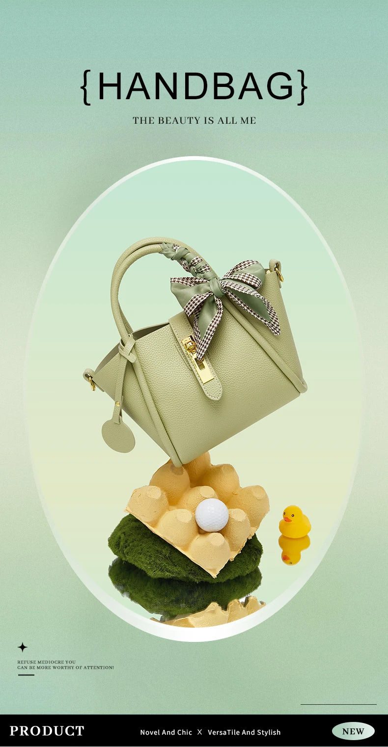 Damen Handtasche aus Split-Leder im Crossbody-Stil Luxus