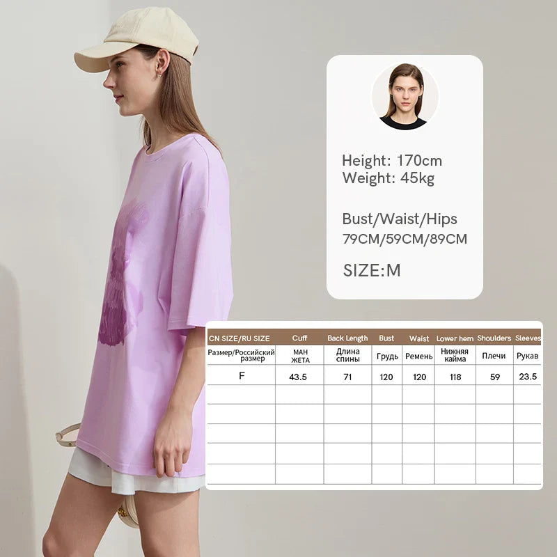 Lässiges Damen-Sommer-T-Shirt aus Baumwolle mit verstellbarem Ausschnitt und Raglanärmeln in Uni-Farbe.