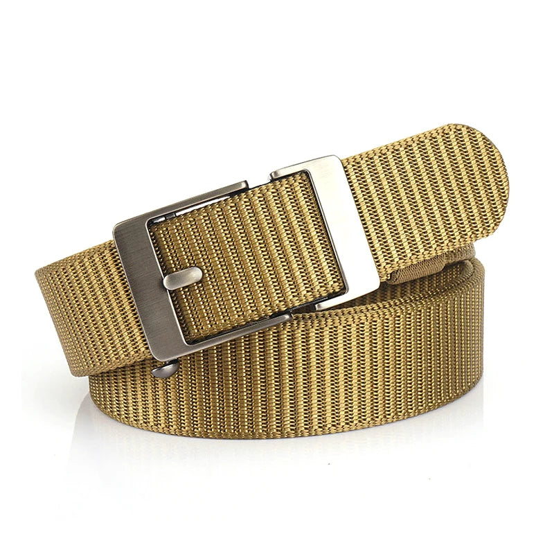 Herren-Gürtel aus Nylon 3,4 cm Breite mit Automatikverschluss für Outdoor-Wandern