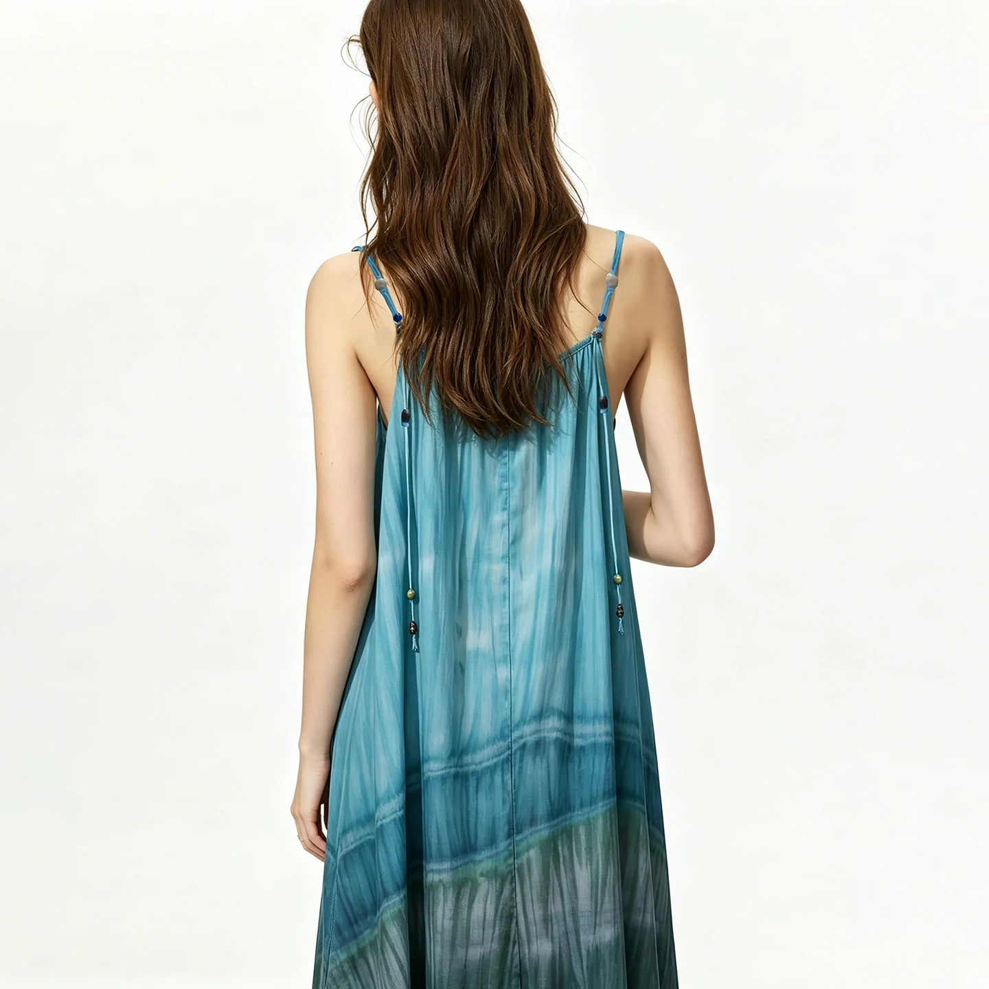 Frisches Tie Dye Damenkleid Leichter Stoff Ideal Für Reisen