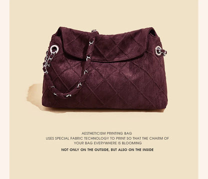 Damen Schultertasche mit großem Fassungsvermögen im Retro-Look