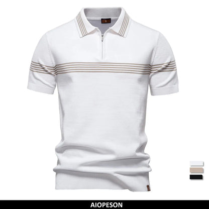 Premium Herren Poloshirt Atmungsaktiv Kurzarm Business Casual Sommer