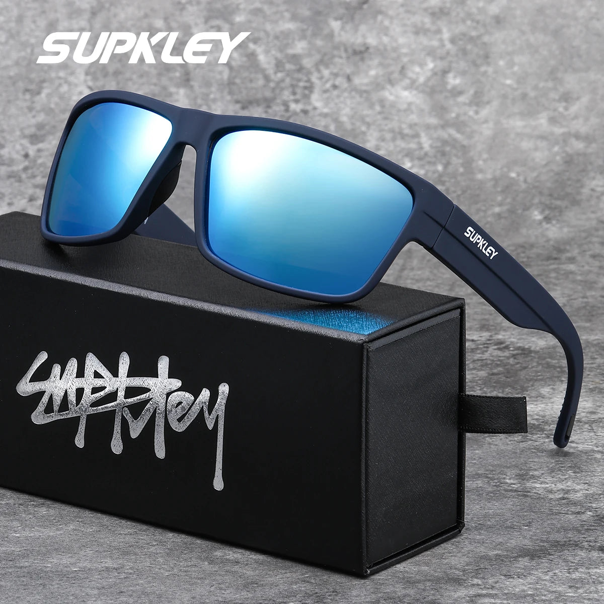 Sonnenbrille Sport Boxy UV400 polarisiert Fahren Wandern trendig