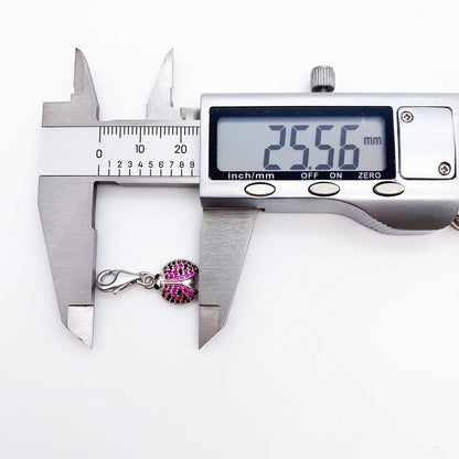 Damen-Charm-Anhänger Marienkäfer rosa süß Frühling aus Sterlingsilber