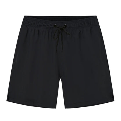 Lange Herren-Shorts aus Polyester mit Innenfutter und seitlicher Reißverschlusstasche – ideal für Strand und Fitnessstudio