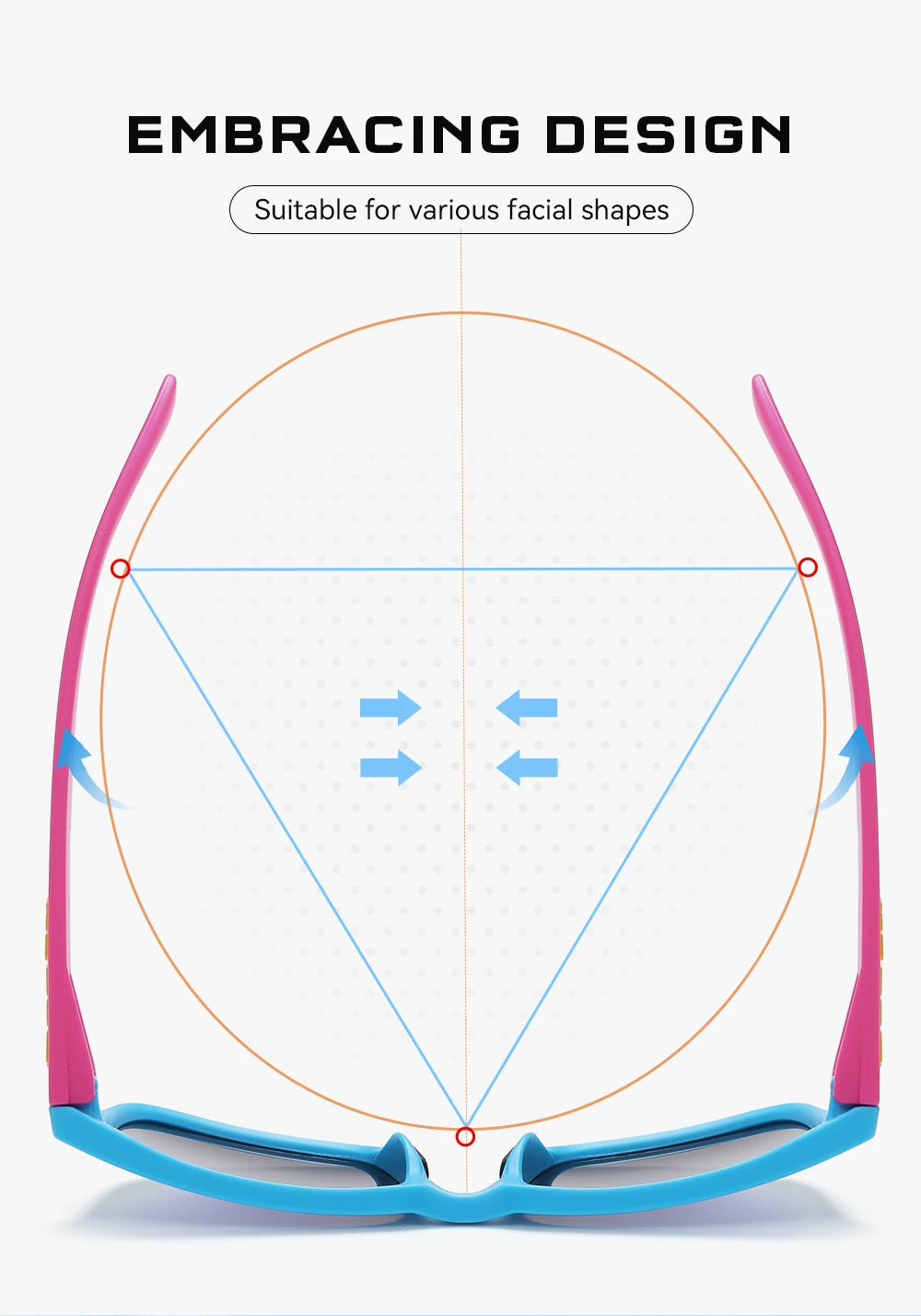 Sonnenbrille polarisiert TR90 Reißverschlussetui Unisex frische Farben