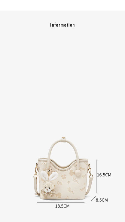Damen Handtasche Aus PU-Leder Im Bucket-Stil Mit Crossbody Design