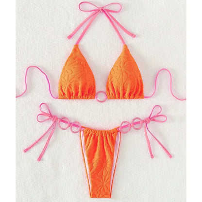 Dreiteiliges Damen-Bikini-Set im brasilianischen Stil – ideal für Strand und Pool