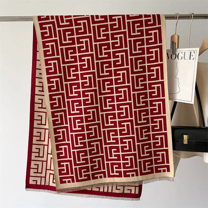 Damen Winterschal Kaschmir Pashmina Design warm Wickelschal Halstuch Echarpe Bandana