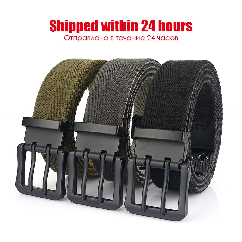 VATLY Vintage Wendegürtel Herren Canvas 38mm Doppelnadel-Schnalle Arbeit