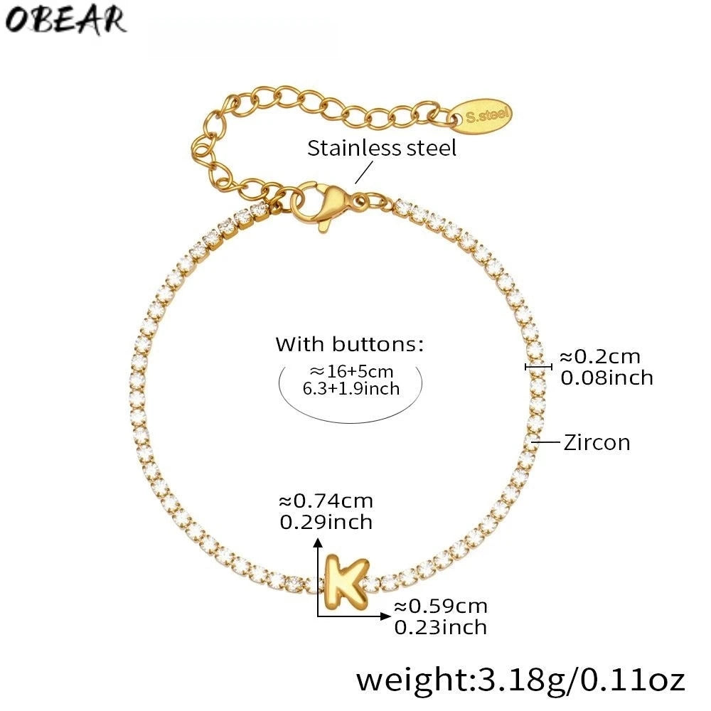 Damen-Armband mit Initialen-Buchstabe