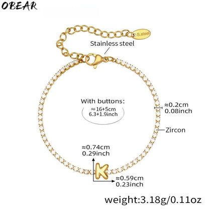 Damen-Armband mit Initialen-Buchstabe