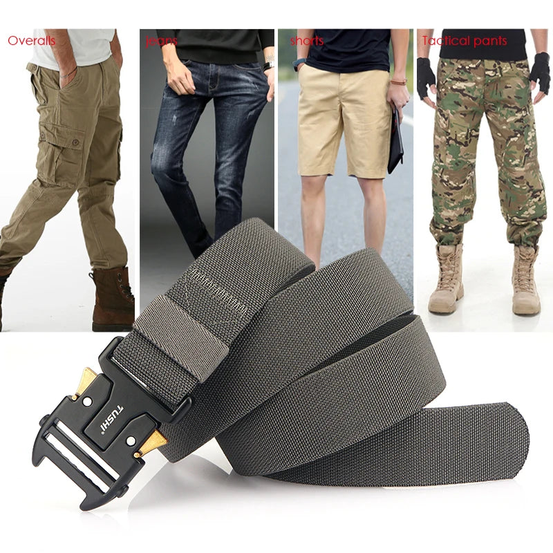 Herren-Elastischer Gürtel mit Schnellverschluss Verstellbar von 105 bis 125 cm Alltag