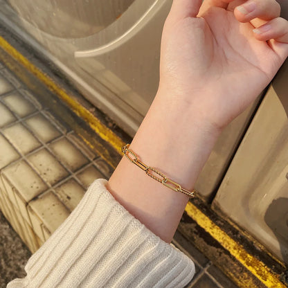 Damen-Armband Büroklammer aus Titanstahl