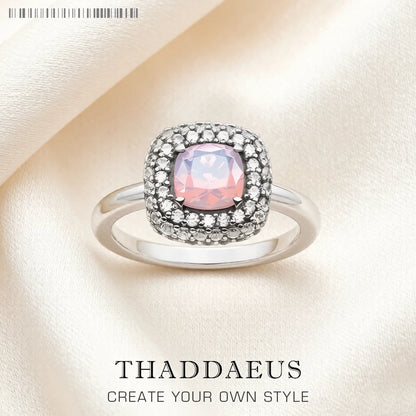 Damen-Ring schillernd Vintage klassisch aus Sterlingsilber