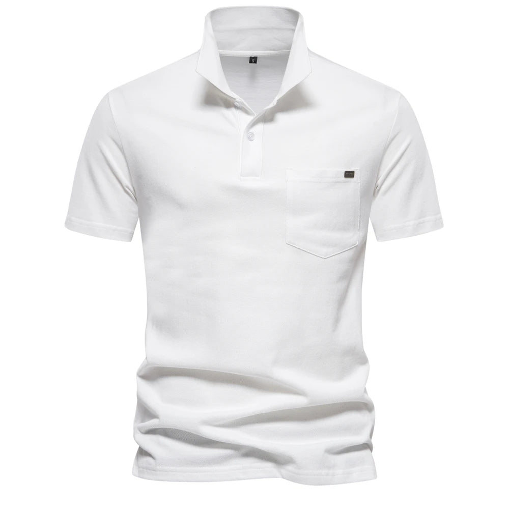 Herren Poloshirt aus 100 Prozent Baumwolle mit lässigem Stehkragen für den Sommer
