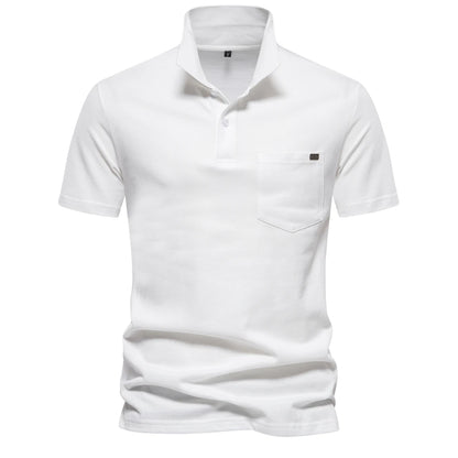Herren Poloshirt aus 100 Prozent Baumwolle mit lässigem Stehkragen für den Sommer