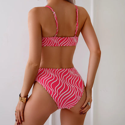 Sexy Bikini-Set in Pink mit Push-up-Effekt – Perfekt für Strand und Pool