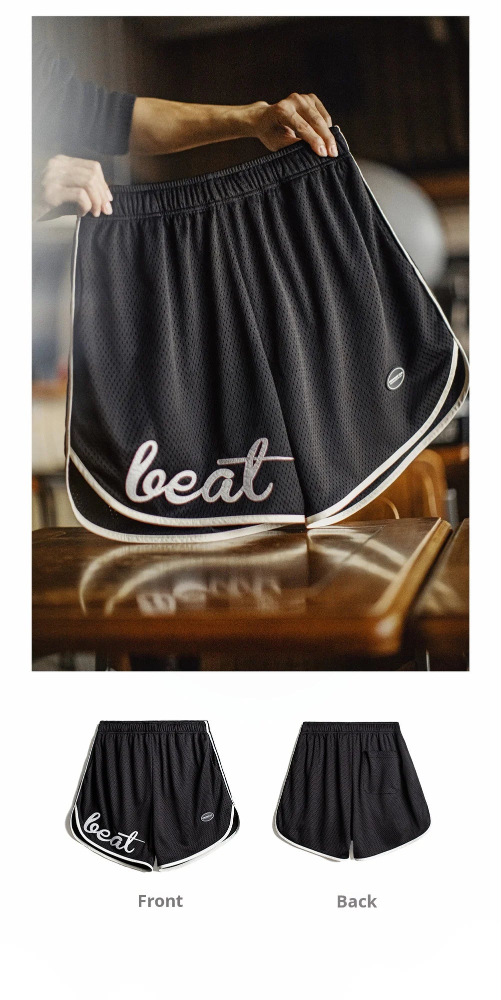 Herren Shorts aus atmungsaktivem Mesh mit elastischer Taille für den Sommer