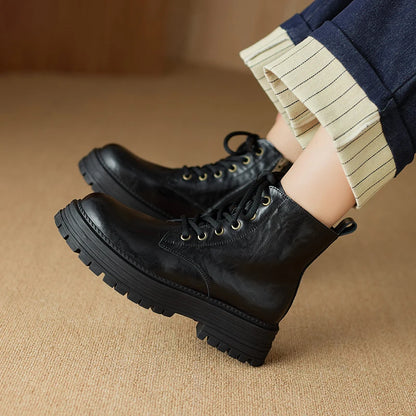 AIYUQI Women's Ankle Boots 2025 New Anti-slip Desert Short Boots Women Winter Platform British Style Women's Booties