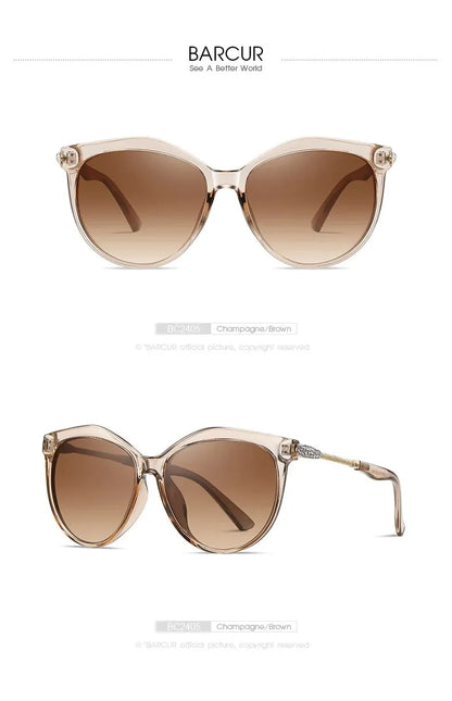 Damen-Sonnenbrille Cat Eye oval Farbverlauf UV400 polarisiert Basis
