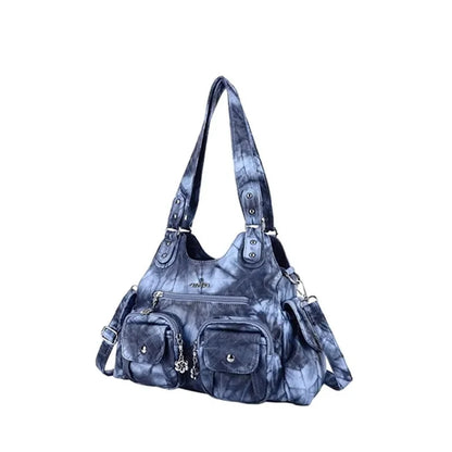 Damen-Handtasche Mit Viel Stauraum Und Mehrfachfächern Aus PU-Leder Für Alltag Und Freizeit