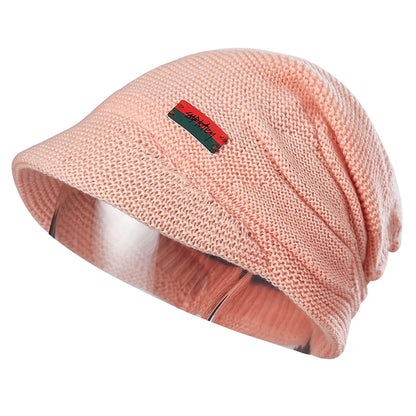 Strickmütze mit Visier und Fleecefutter