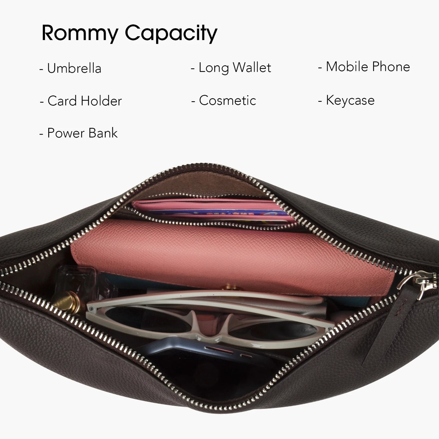 Mini Hobo Tasche aus Vollnarbigem Rindleder | Bucket-Form Crossbody