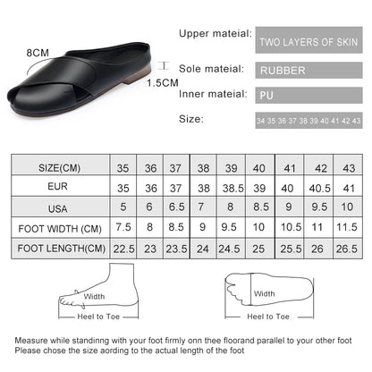 AIYUQI Hausschuhe Frauen Sommer Oberbekleidung Neue Echtes Leder Closed Toe Frauen Hausschuhe Große Größe Nicht-slip Hausschuhe Für frauen