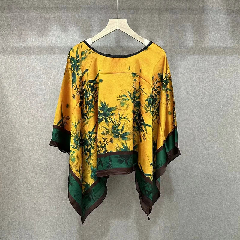 Damen Chiffon Schal Sommer Strand Bikini Sonnenschutz Poncho bedruckt sexy