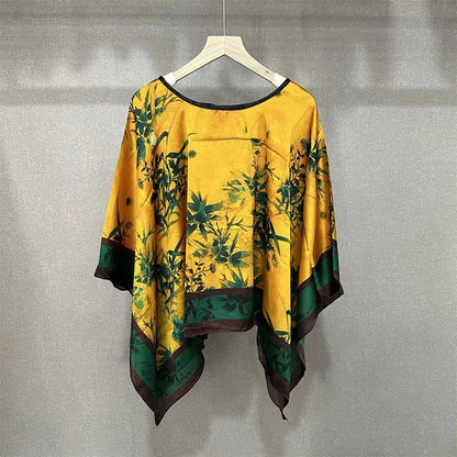Damen Chiffon Schal Sommer Strand Bikini Sonnenschutz Poncho bedruckt sexy
