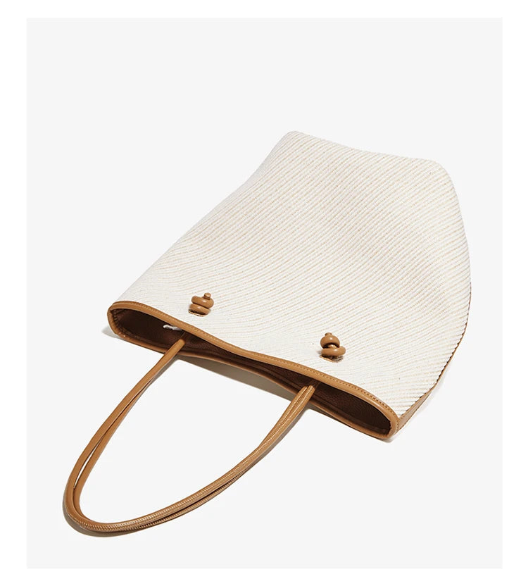 Damen Schultertasche aus Stoff im Bucket-Stil Casual Große Tasche