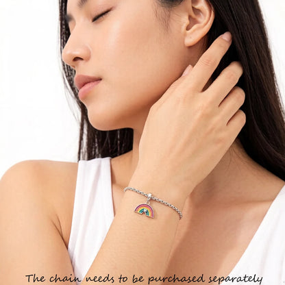 Damen-Charm-Anhänger Regenbogen Stolz aus Sterlingsilber