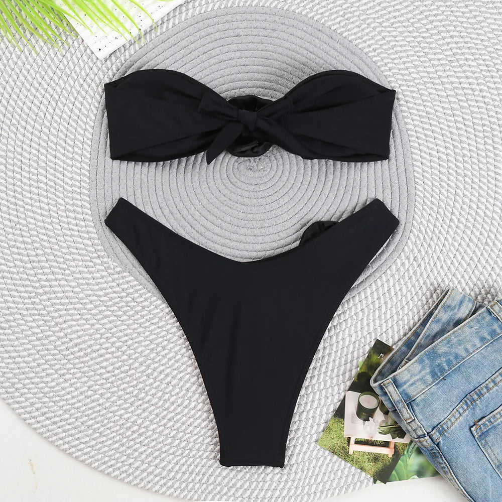 Dreiteiliges Damen-Bikini-Set im brasilianischen Stil – ideal für Strand und Pool