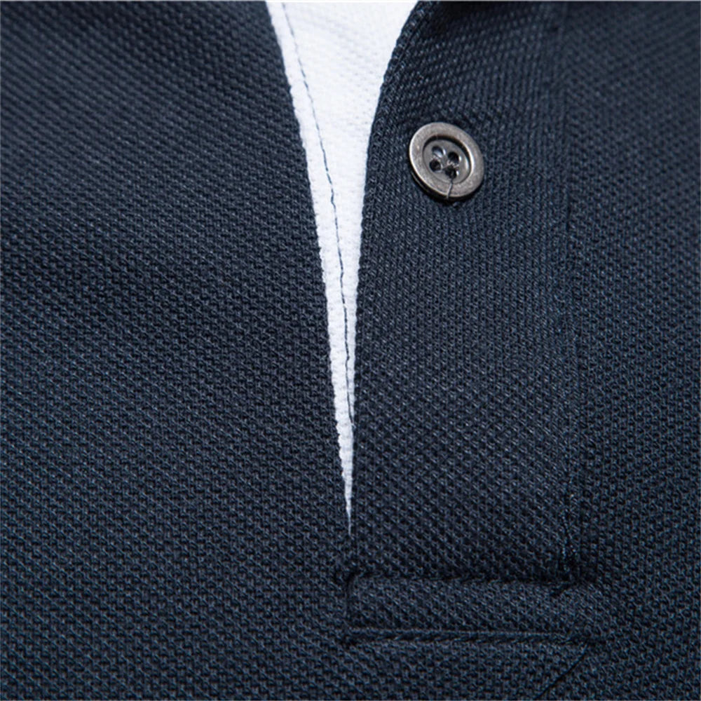 Herren Polo Shirt aus Baumwolle mit Kurzarm und Tasche für lässige Anlässe