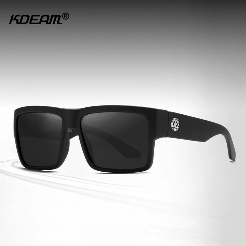 Sonnenbrille quadratisch polarisiert UV400 Punk-Stil elastisch Herren