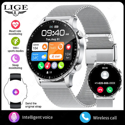 Herren und Damen Smartwatch mit IP68 wasserdichter Funktion und Bluetooth-Anruf