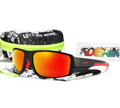Sonnenbrille Sport polarisiert Cat.3 Druckmuster Rahmen Herren